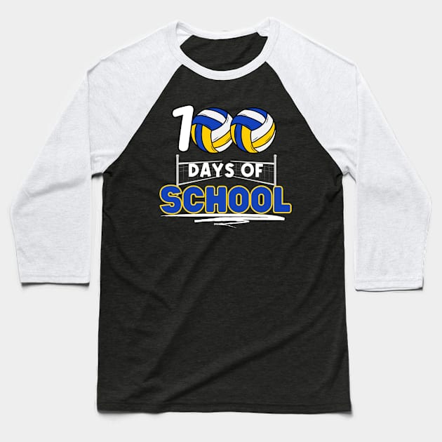 100 days of school - Volleyball Baseball T-Shirt by ProLakeDesigns